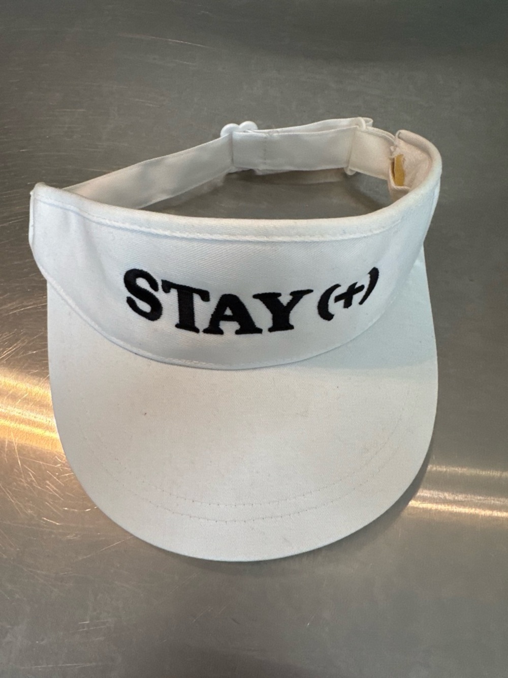 White 'STAY' Sun Visor